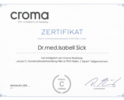 Croma Zertifikat
